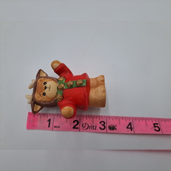 Enesco Lucy and Me Christmas antler bear figurine - Picture 6 of 8